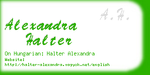 alexandra halter business card